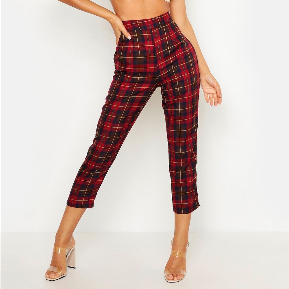 Red Plaid Pants